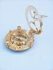 Solid Brass Round Sundial Compass w/ Rosewood Box 6""