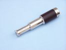 Deluxe Class Scout's Brass - Leather Spyglass Telescope 7" w/ Rosewood Box