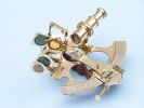 Captain's Brass Sextant with Rosewood Box 8""