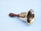 Brass Plated Hand Bell 9""