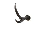 Rustic Silver Cast Iron Antler Hook 5"