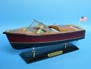 Wooden Chris Craft Triple Cockpit Model Speedboat 14""