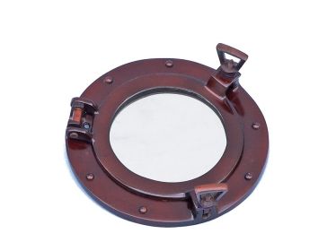 Deluxe Class Antique Copper Porthole Window 8""