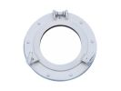 Brass Deluxe Class Porthole Window 8"" - White
