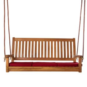Teak Swing with Royal White Cushions