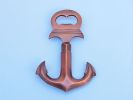 Antique Copper Anchor Cork Screw Bottle Opener 6""