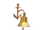Brass Plated Hanging Anchor Bell 10"