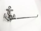 Rustic Silver Cast Iron Anchor Wall Mounted Paper Towel Holder 17""
