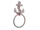 Rustic Copper Cast Iron Anchor Towel Holder 8.5"
