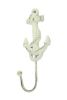 Whitewashed Cast Iron Anchor Hook 7""