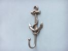 Silver Finish Anchor And Rope With Hook 7""