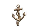 Antique Brass Anchor With Rope Hook 5""