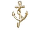Gold Finish Anchor With Rope Hook 5""