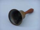 Antique Brass Hand Bell 9""