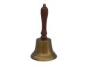 Antique Brass Hand Bell 9""