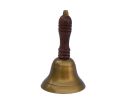 Antique Brass Hand Bell 7"