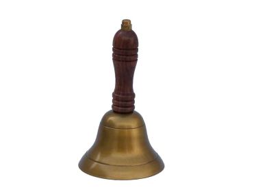 Antique Brass Hand Bell 7"