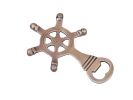 Antique Brass Ship Wheel Bottle Opener 5"