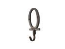 Rustic Copper Cast Iron Letter O Alphabet Wall Hook 6""