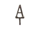 Rustic Copper Cast Iron Letter A Alphabet Wall Hook 6""