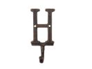 Rustic Copper Cast Iron Letter H Alphabet Wall Hook 6""