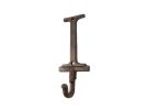 Rustic Copper Cast Iron Letter I Alphabet Wall Hook 6""