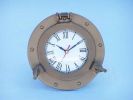 Antique Brass Decorative Ship Porthole Clock 8""