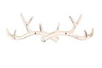 Whitewashed Cast Iron Antler Wall Hooks 15"