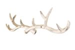 Whitewashed Cast Iron Antler Wall Hooks 15"