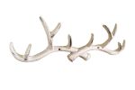 Whitewashed Cast Iron Antler Wall Hooks 15"