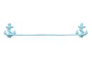 Rustic Light Blue Cast Iron Anchor Bath Towel Holder 27""