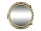 Gold Finish Porthole Mirror 24""
