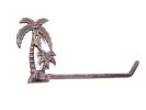 Rustic Copper Cast Iron Palm Tree Toilet Paper Holder 10"