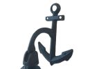 Rustic Black Cast Iron Wall Hanging Anchor Bell 8""