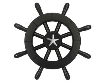Pirate Decorative Ship Wheel With Starfish 12""