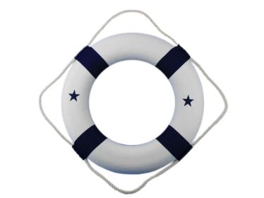 Blue and White Decorative Lifering 30""