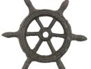 Cast Iron Ship Wheel Decorative Paperweight 4""