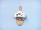 Solid Brass Pirate Skull and Crossbones Wall Mounted Bottle Opener 3.5""
