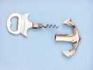 Solid Brass Anchor Cork Screw Bottle Opener 6""
