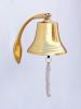 Brass Plated Hanging Harbor Bell 7"
