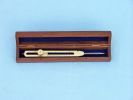 Brass Drafting Compass with Rosewood Box 9""