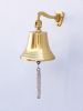 Brass Plated Hanging Ship's Bell 9""