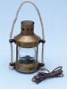 Antique Brass Round Anchor Electric Lantern 16""