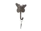 Rustic Copper Cast Iron Butterly Decorative Metal Wall Hook 5""