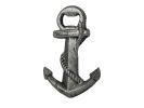 Rustic Silver Cast Iron Anchor Bottle Opener 5""