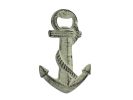 Whitewashed Cast Iron Anchor Bottle Opener 5""
