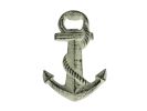 Whitewashed Cast Iron Anchor Bottle Opener 5""