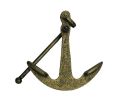 Rustic Gold Cast Iron Anchor Paperweight 5""