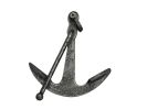 Rustic Silver Cast Iron Anchor Paperweight 5""