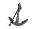 Rustic Silver Cast Iron Anchor Paperweight 5""